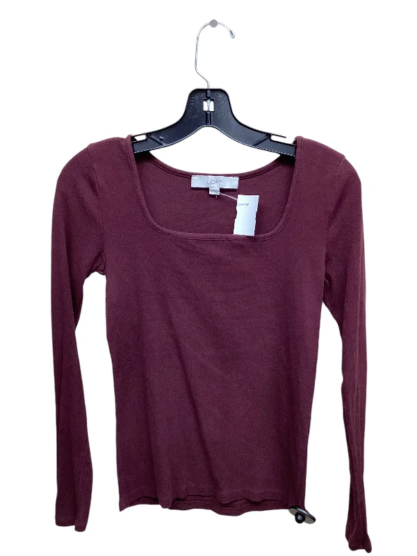 women's tops for those who want to stay warm and stylish during colder weatherTop Long Sleeve By Loft In Purple, Size: S