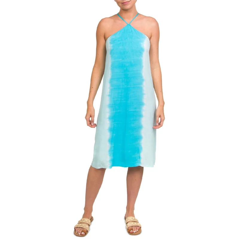 Designer DressHurley Womens Dip Dyed Midi Dress, Blue, Small