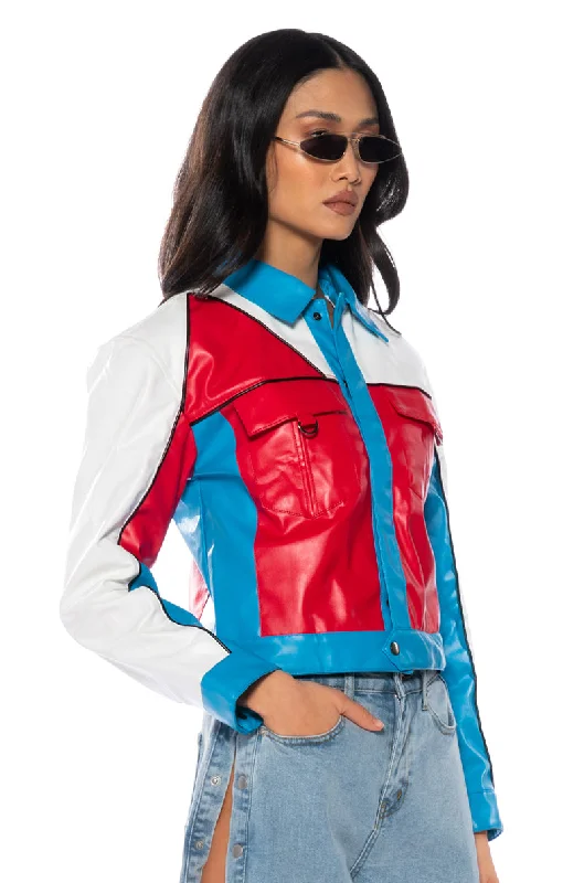 women's coats for black-tie affairsAMERICANA MOTO JACKET