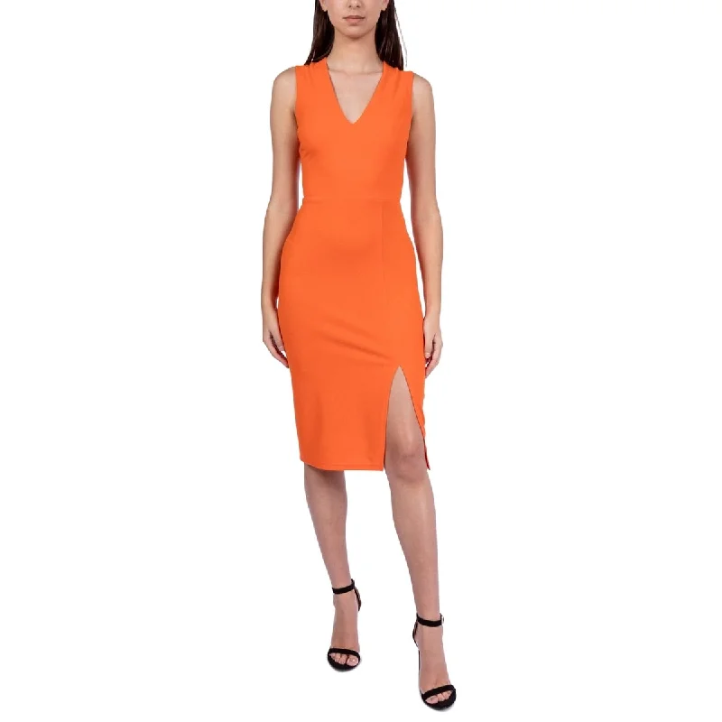 Tea-Length DressB Darlin Junior's Crisscross Bodycon Midi Dress Orange Size 11 -12 - 11-12