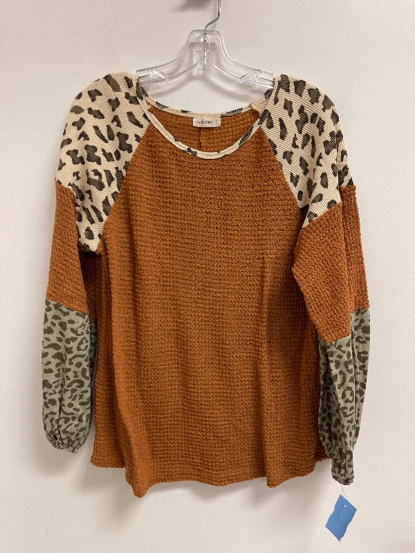 women's tops for casual FridaysTop Long Sleeve By Clothes Mentor In Orange, Size: S