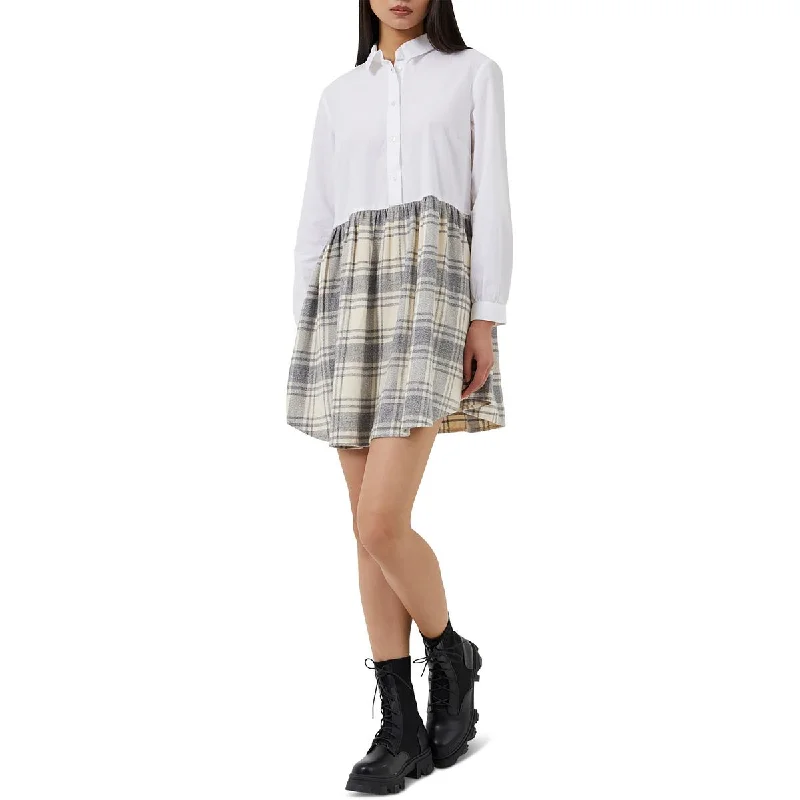 Maternity DressFrench Connection Womens Flannel Mini Shirtdress