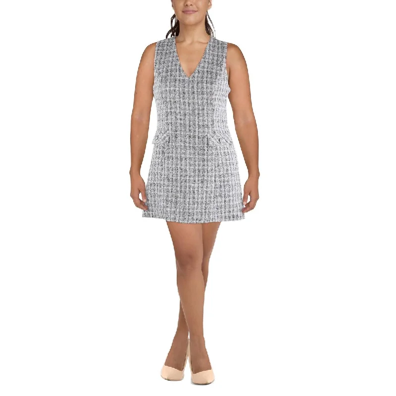 Crepe DressLaundry by Shelli Segal Womens Tweed Mini Sheath Dress