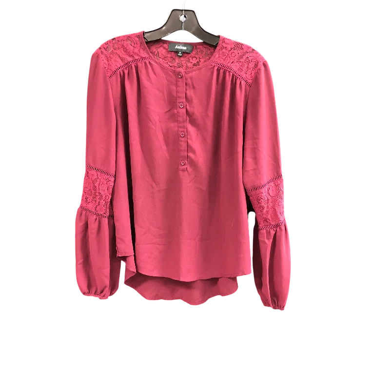 women's tops for wedding guest attireTop Long Sleeve By Aakaa In Red, Size: S