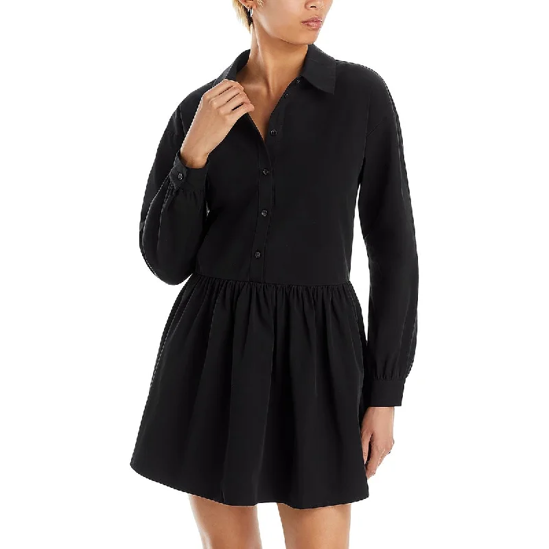 women's ethical fashion dressesWAYF Womens Georgina Collared Mini Shirtdress