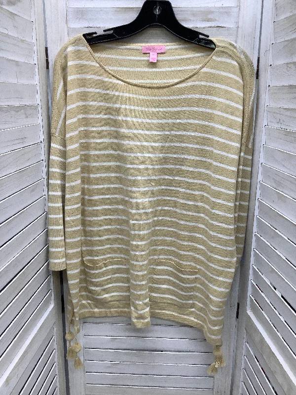 women's tops with unique designsTop Long Sleeve By Lilly Pulitzer In Striped Pattern, Size: Xs