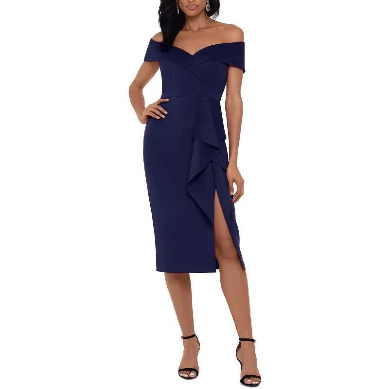 women's versatile dressesXscape Womens Petites Knit Mini Cocktail and Party Dress