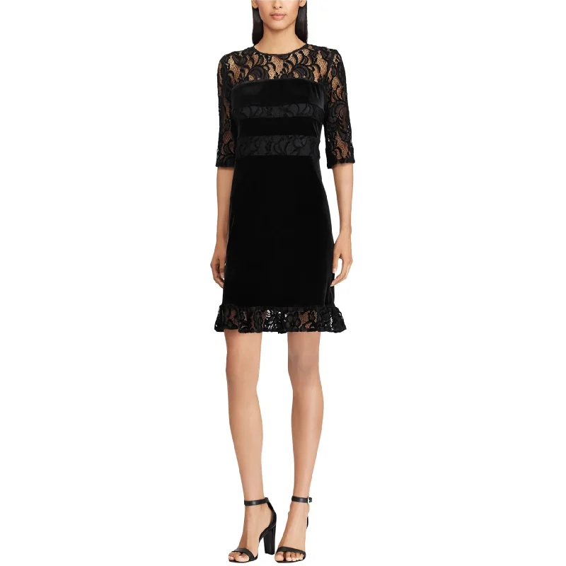 women's fair-trade dressesAmerican Living Womens Velvet Lace Midi Dress