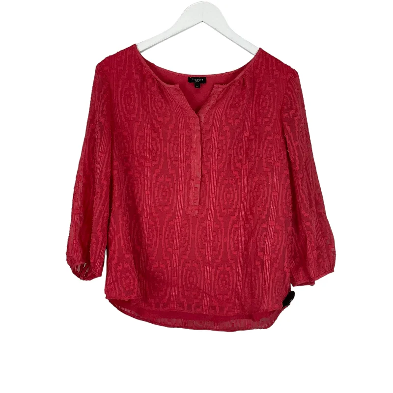 women's tops for those who want to add a personal touch to their wardrobe with unique and one-of-a-kind piecesTop Long Sleeve Basic By Talbots In Red, Size: L