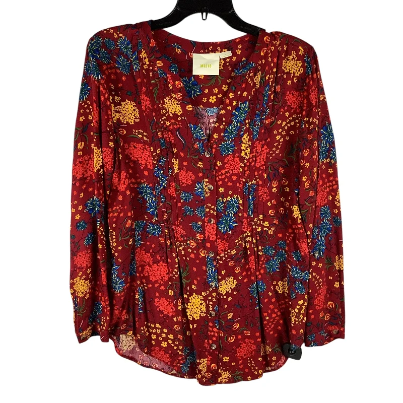 women's tops for everyday eleganceTop Long Sleeve By Maeve In Red, Size: M