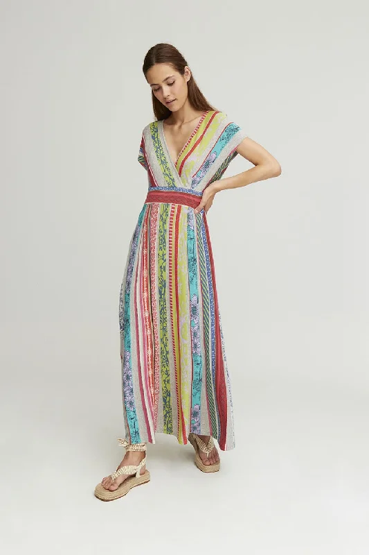 Custom DressAM Basil Multi Maxi Dress 560338