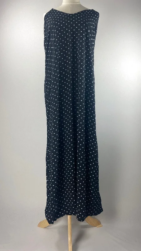 women's shift dressesSpaghetti Strap Polka Dot Maxi Dress, Black