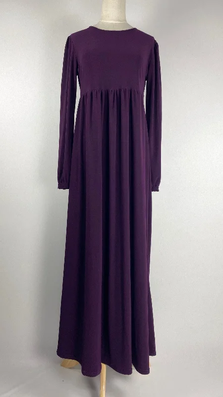 Bridesmaid DressLong Sleeve Maxi Dress, Purple