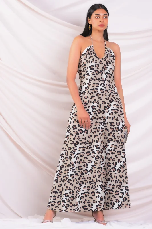 Sleeveless DressLeopard Print Maxi Dress