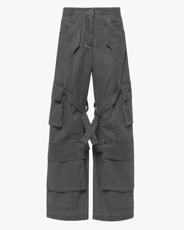 Coated Canvas Cargo Trouser