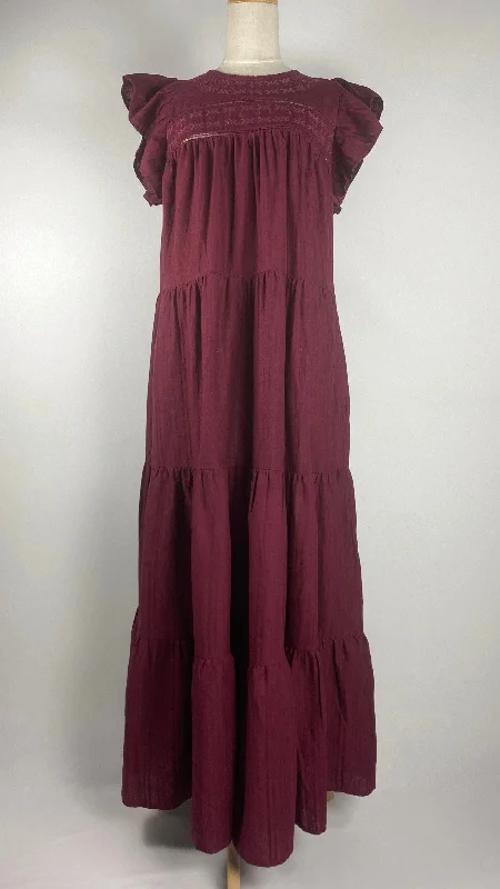 women's apple-shaped body dressesSleeveless Maxi Dress, Maroon