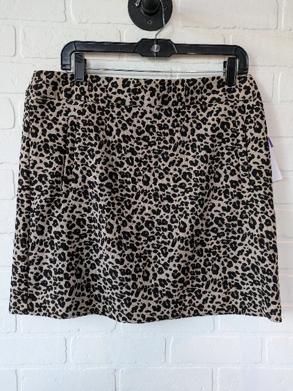 women's vintage leather skirtsAnimal Print Skirt Mini & Short Loft, Size 12petite