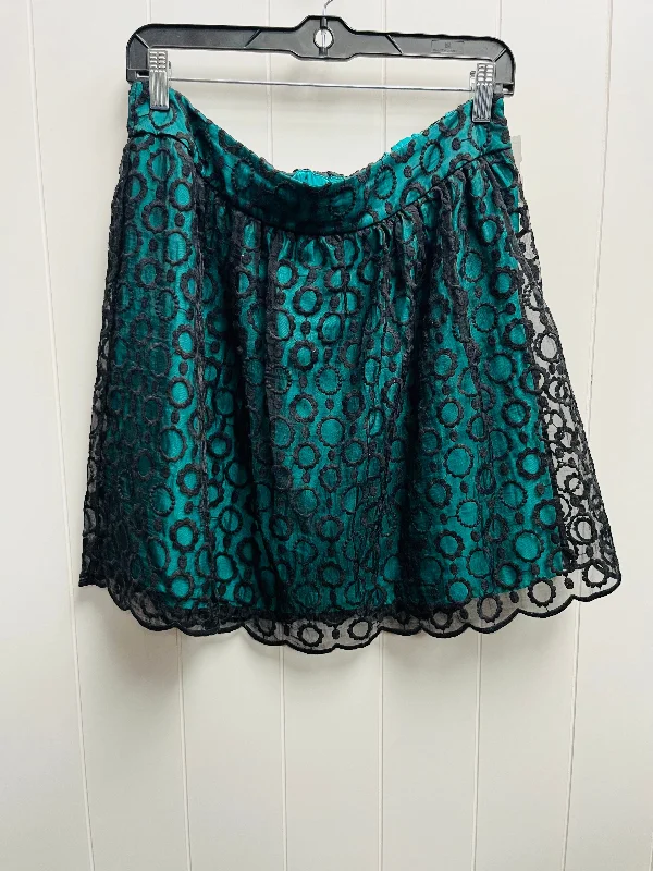 women's affordable velvet skirtsBlack & Green Skirt Mini & Short Kensie, Size L