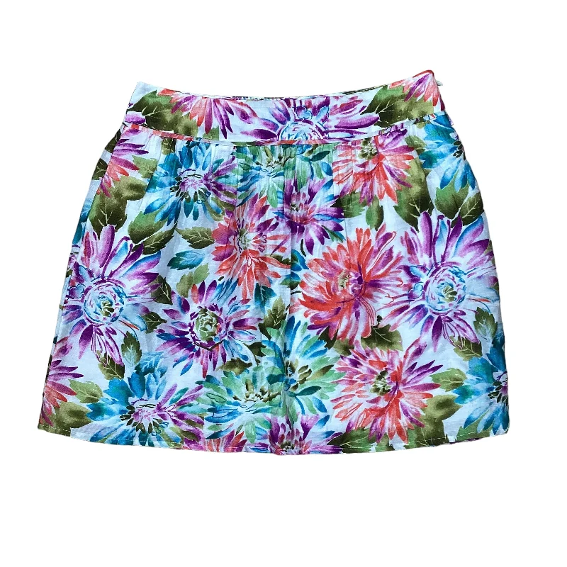 women's woven A-line skirts for summerFloral Print Skirt Mini & Short Loft, Size 6