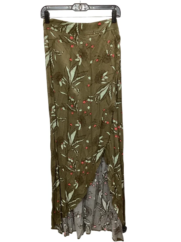 women's wrap skirtsGreen Skirt Maxi Express, Size M