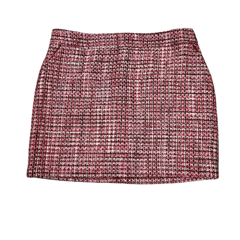 women's velvet mini skirtsRed Pink Skirt Mini & Short By White House Black Market, Size: 14