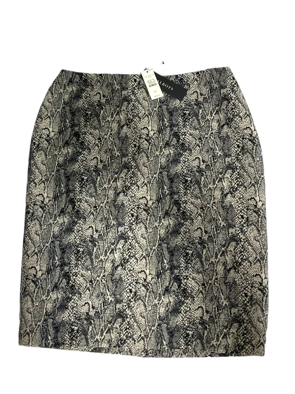 women's knitted mini skirts for casual wearSnakeskin Print Skirt Midi Talbots, Size 4