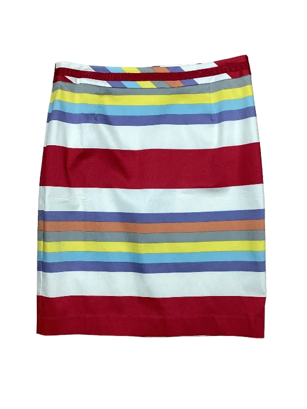 women's figure-flattering business skirtsStriped Pattern Skirt Mini & Short Boden, Size 10