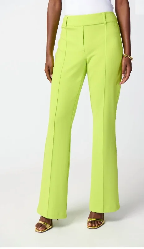 women's cashmere pantsFlare Pull-On Pant In Key Lime