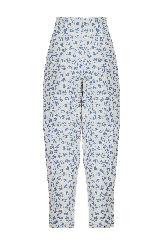 women's lace-up pantsFloral Quilted Pants