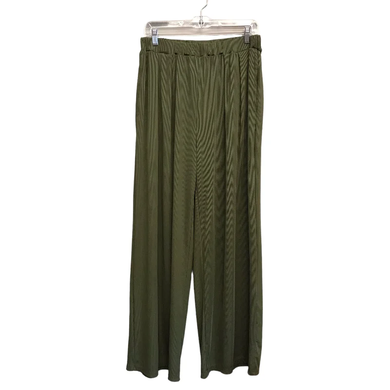 women's bell-bottom pantsGREEN PANTS WIDE LEG by CIDER Size:16