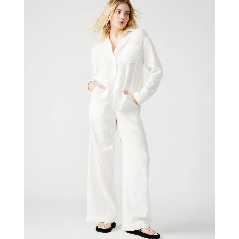 women's cashmere pantsJune Pant White