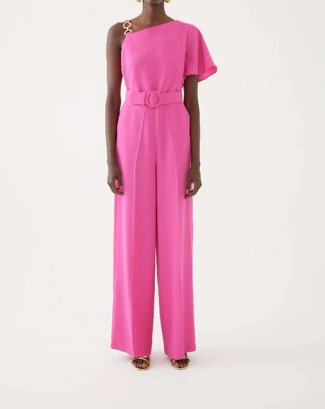 women's trendy pantsTulum Jumpsuit In Pink