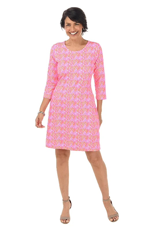 women's wedding guest dressesPink Chevron UPF50+ Travel Dress