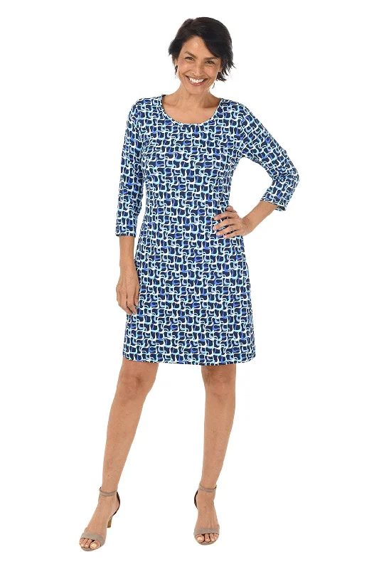 women's A-line dressesBlue Waves UPF50+ Travel Dress