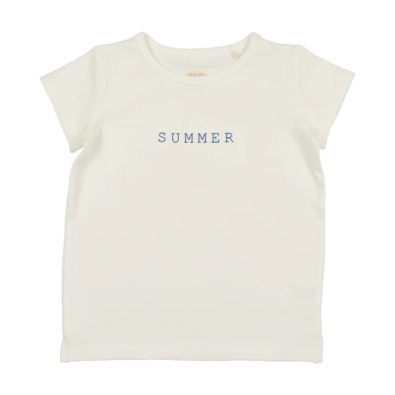 camisoles for womenAnalogie "Summer" T-Shirt (Printed Denim Collection) - White