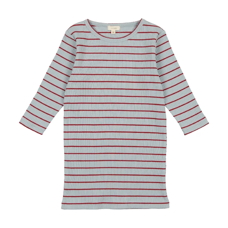 cropped women's topsLil Legs Big Girls Coordinating T-Shirt - Blue and Red Stripe