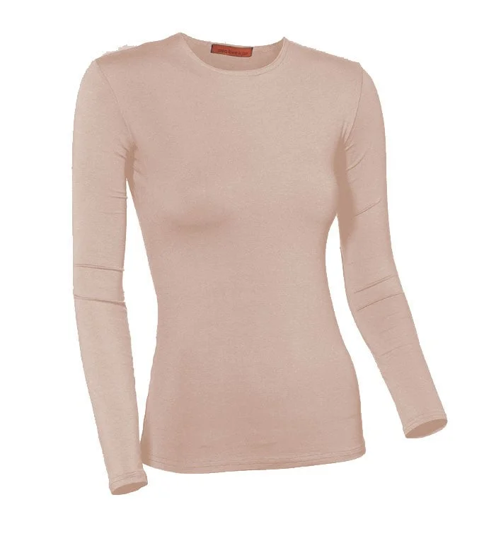 women's tops for relaxed weekendsPB&J Ladies Lycra Long Sleeve Shell - Blush 59