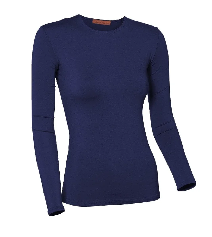 plus-size women's topsPB&J Ladies Lycra Long Sleeve Shell - Royal Blue