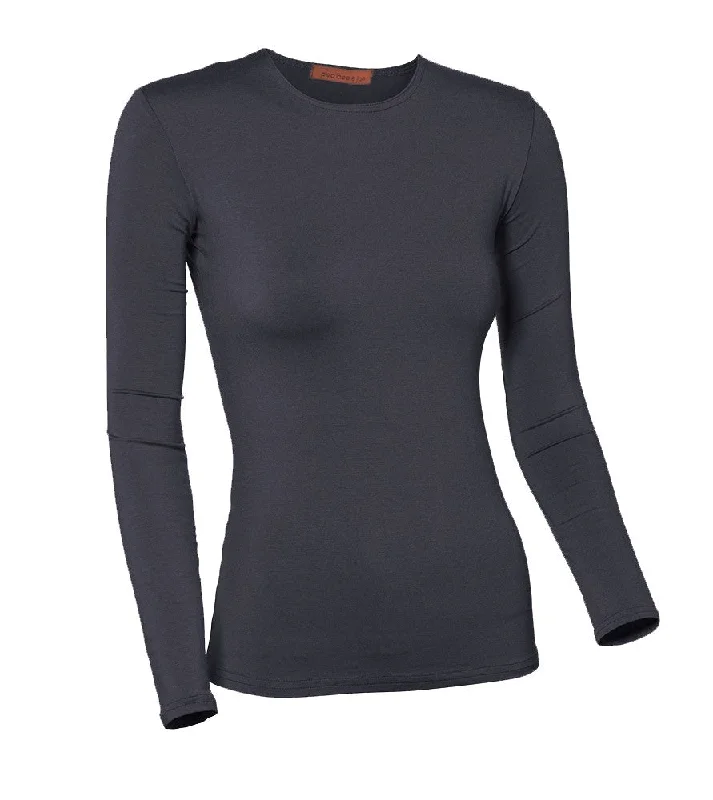 women's tops for those who want to invest in timeless piecesPB&J Ladies Modal Long Sleeve Shell - Dark Navy