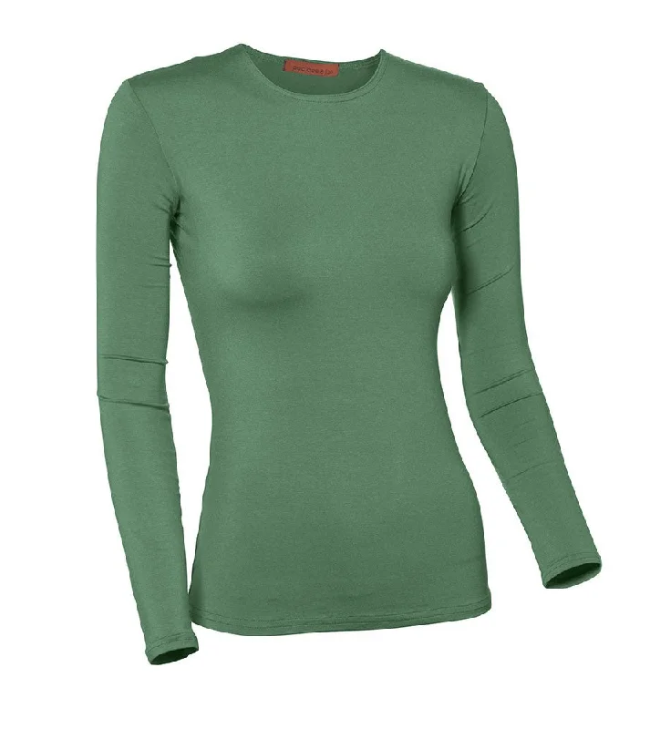 women's tops for fashion-conscious professionalsPB&J Ladies Modal Long Sleeve Shell - Green