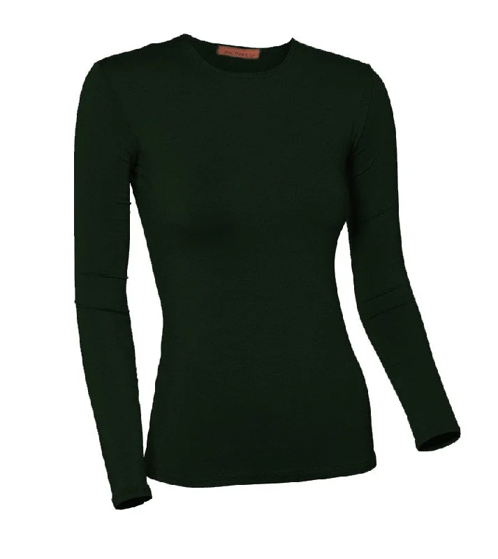 women's tops for glamorous eveningsPB&J Ladies Modal Long Sleeve Shell - Hunter