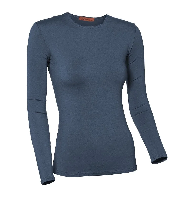 women's tops for maximalist fashion loversPB&J Ladies Modal Long Sleeve Shell - Indigo