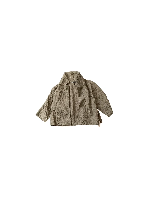 women's coats for winter sports enthusiastsBlazer By Eileen Fisher In Taupe, Size: M