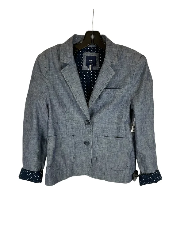 women's coats with belted waistsBlazer By Gap In Blue, Size: Xs