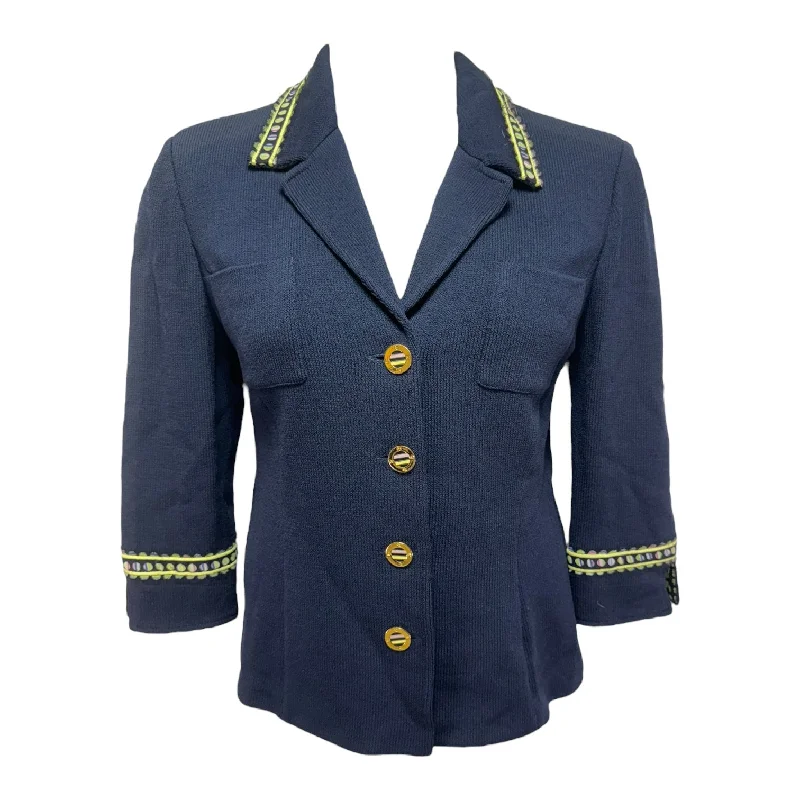 women's coats for boho-chic stylesBlazer Luxury Designer By St John Collection In Navy, Size: L