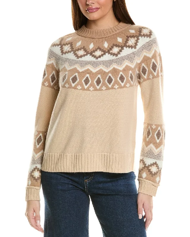 Trendy Vintage Flannel SweatersHannah Rose Fairisle Wool, Angora & Cashmere-Blend Sweater