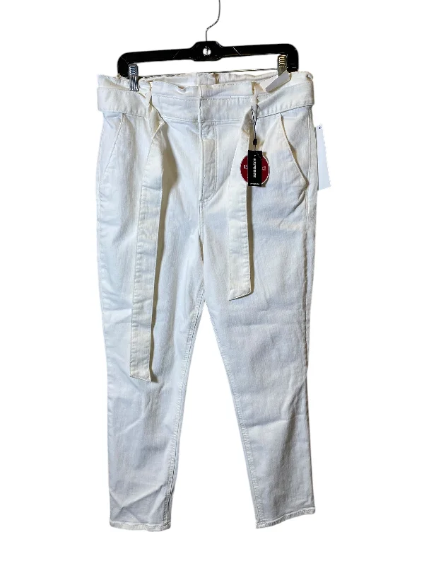 Jeans Skinny By Express In White Denim, Size: 12