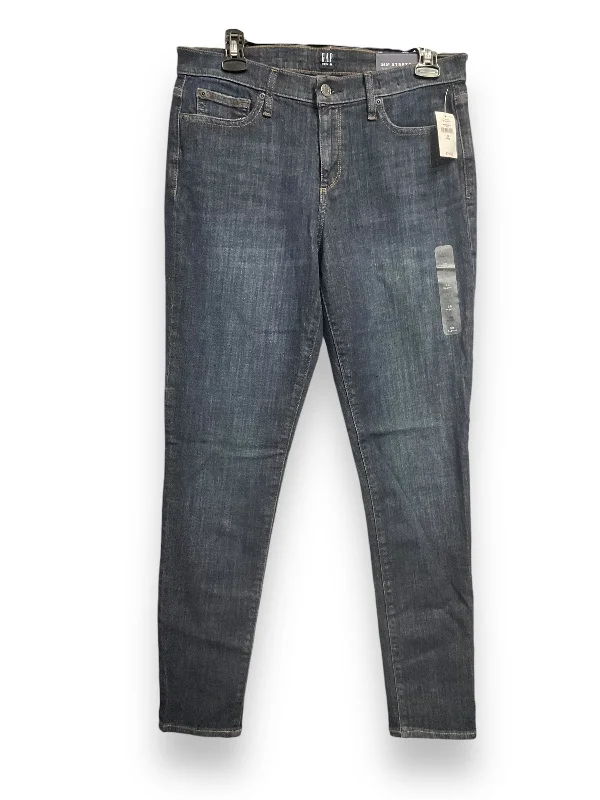 Jeans Skinny By Gap In Blue Denim, Size: 10