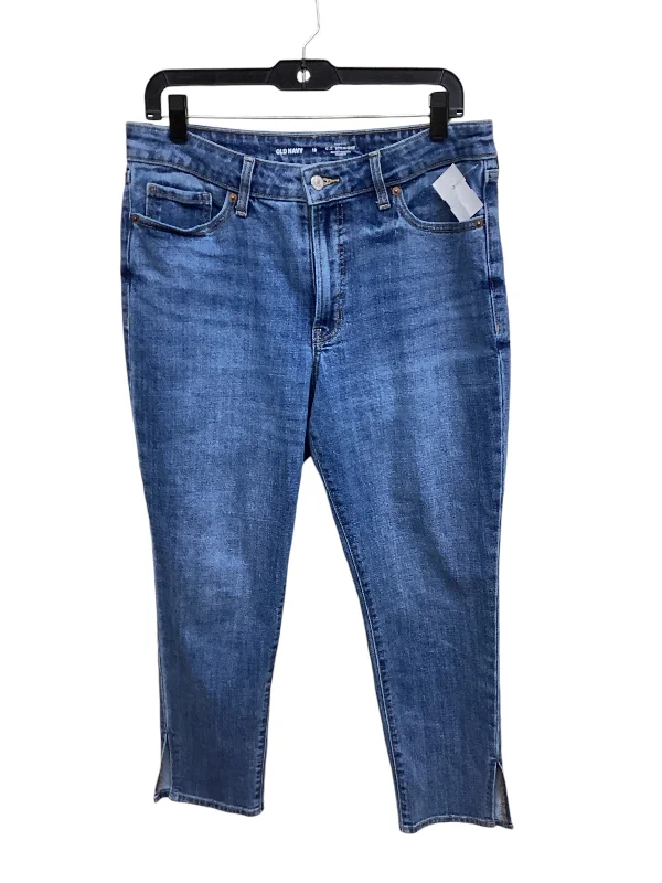 Jeans Straight By Old Navy In Blue Denim, Size: 12