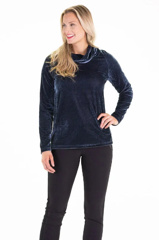 Oversized SweatersKeira Pullover in Slate Velvet